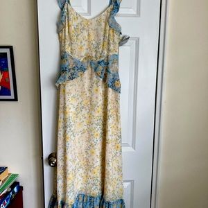 Dutchness floral vanilla ruffle dress